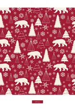 Kickee Pants Print Footie with 2 Way Zipper - Crimson Polar Bear