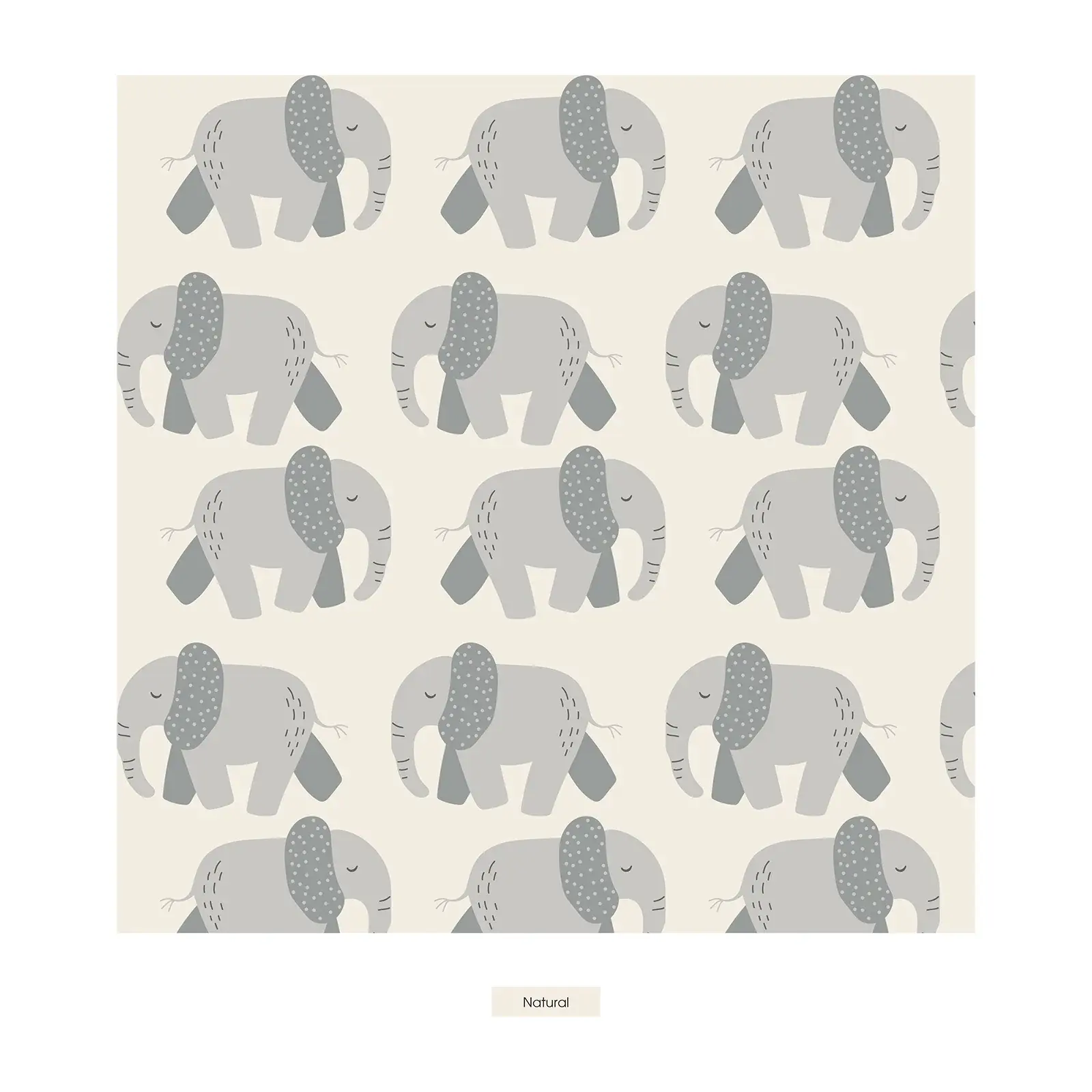 Kickee Pants Print Footie with 2 Way Zipper - Natural Elephants
