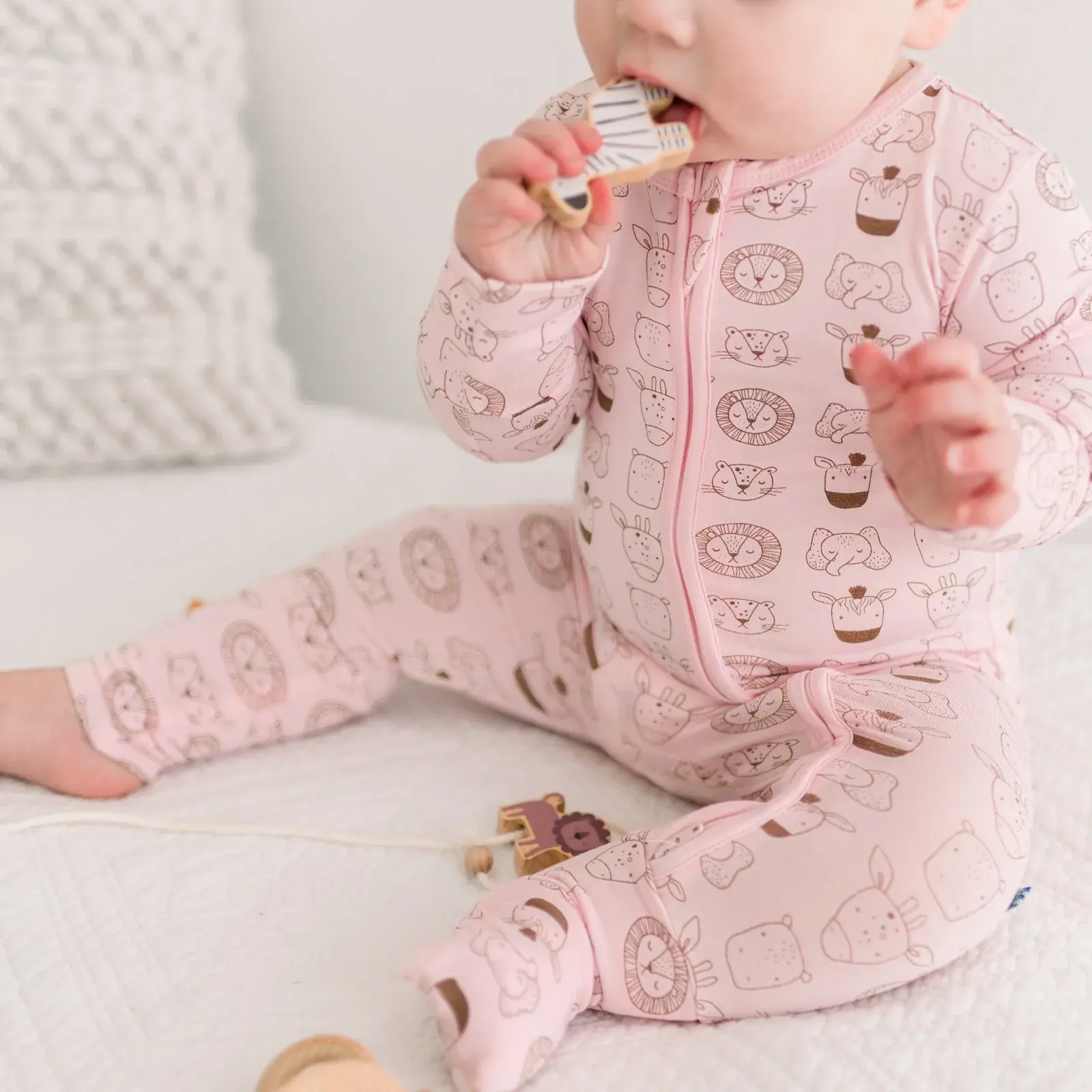 Kickee Pants Print Convertible Coverall - Shrinking Violet Animals