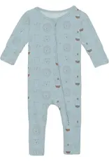 Kickee Pants Print Convertible Coverall - Spring Sky Animals