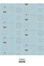 Kickee Pants Print Convertible Coverall - Spring Sky Animals