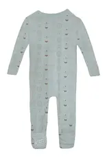 Kickee Pants Print Convertible Coverall - Spring Sky Animals