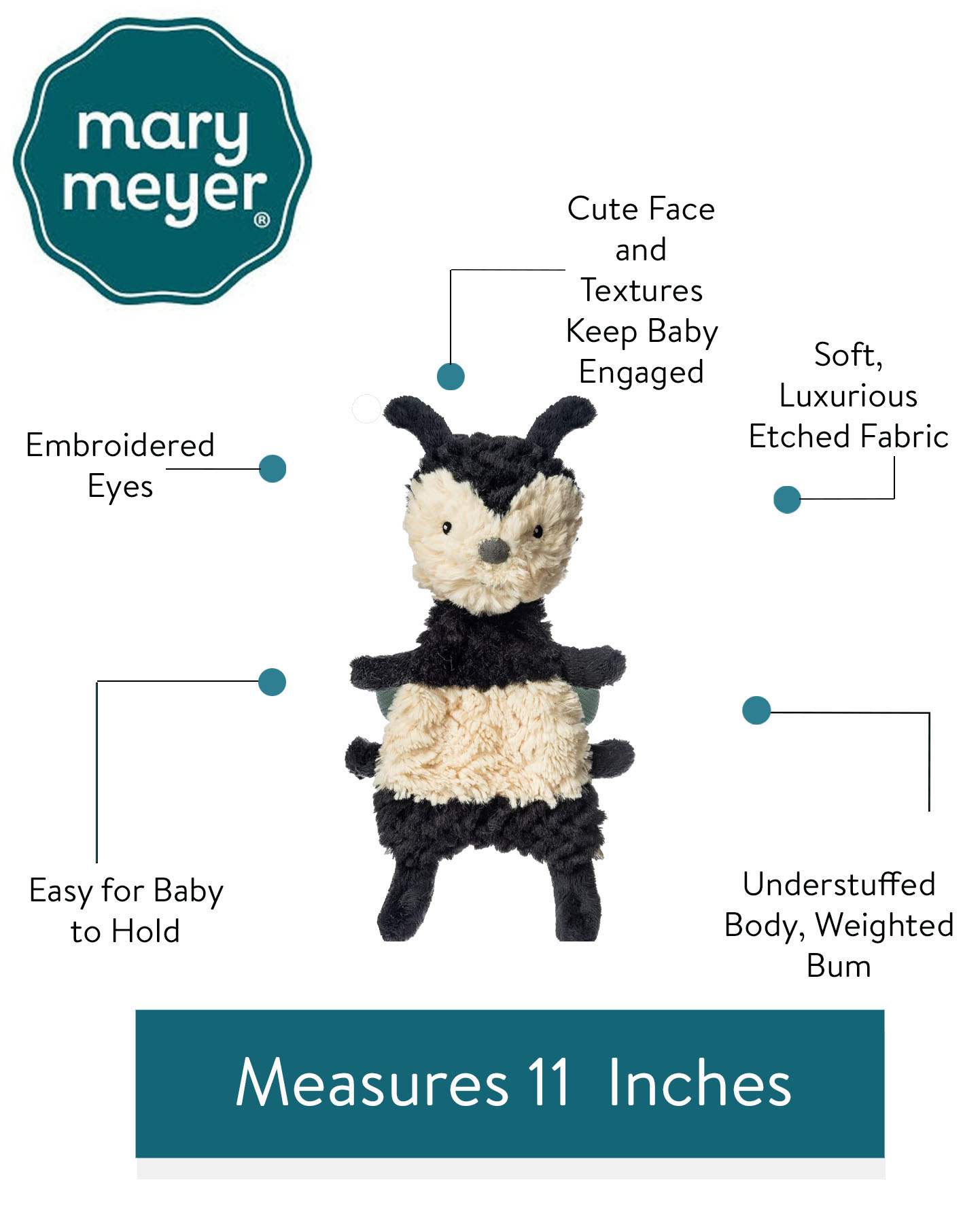 Mary Meyer Putty Nursery Bumble Bee Lovey