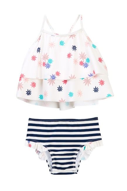 Sunburst Floral 2pc Swimsuit Little Orange Fish