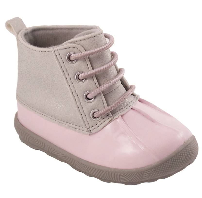 Pink Duck Boot w/ Silver Shimmer 