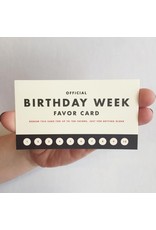 Favor: Birthday Week Mini Card