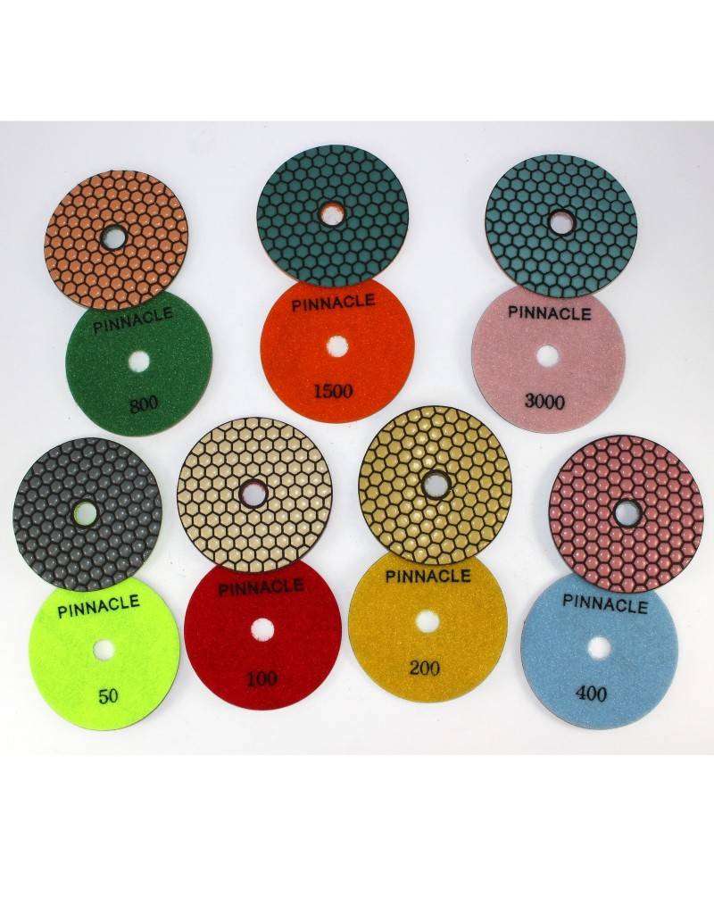 PIND450 PINNACLE 4" 50 GRIT DRY PREMIUM POLISHING PAD