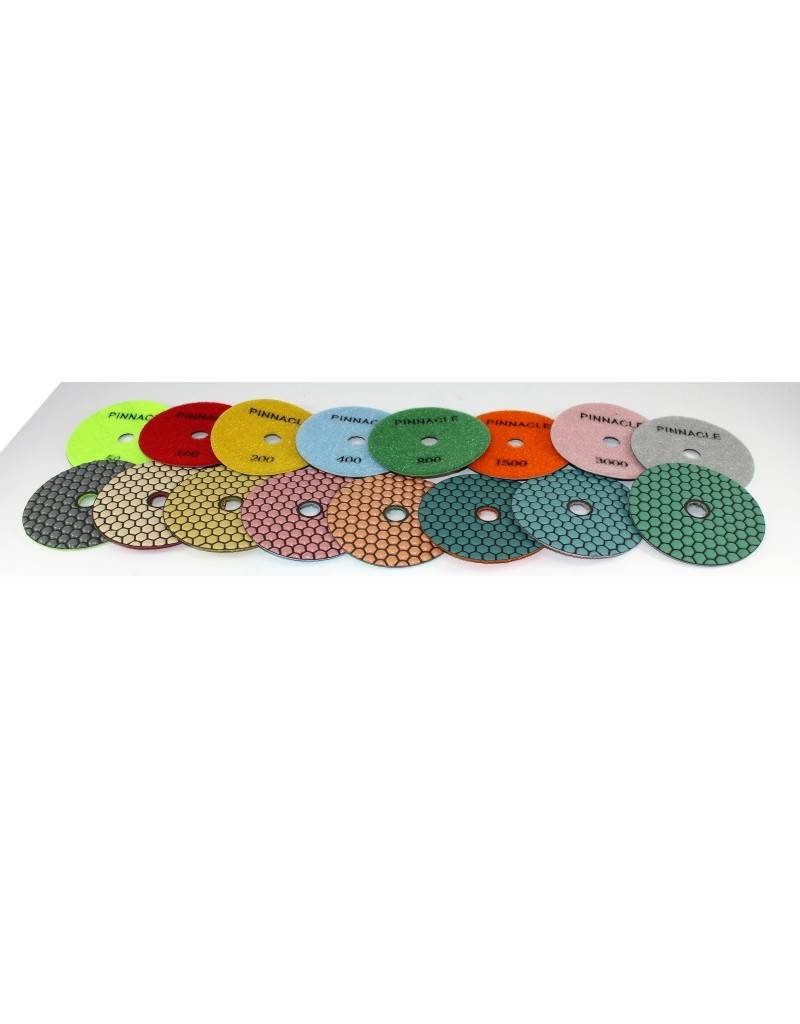 PIND4100 PINNACLE 4" 100 GRIT DRY PREMIUM POLISHING PAD