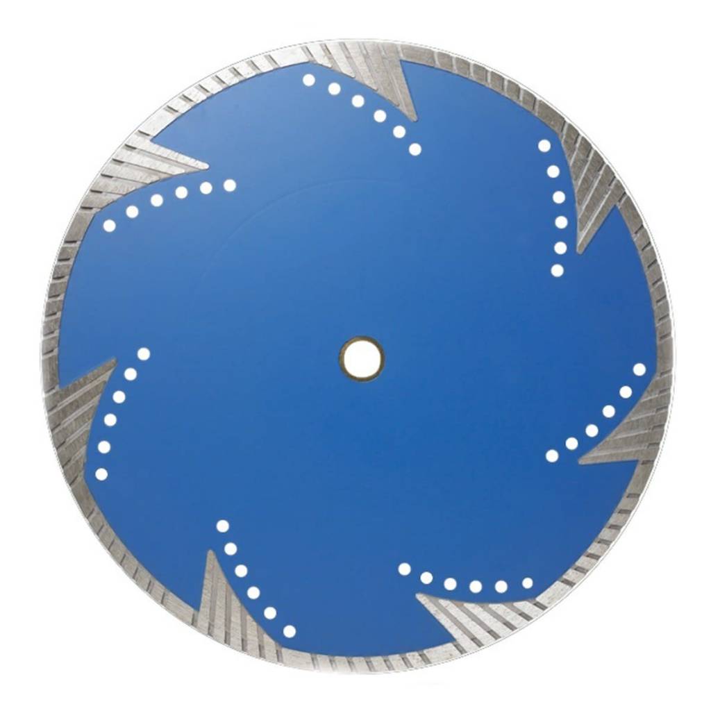 6" TORNADO TURBO BLADE WITH SIDE PROTECTION FOR GRANITE AND HARD MATERIALS