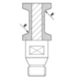 M303T12G "T" 30 1/2" GAS POS. #3 METAL SEGMENTED DIAMOND FOR CNC