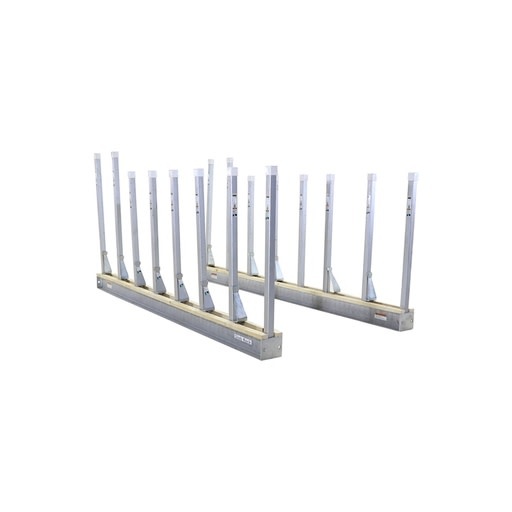 AARDWOLF ASR0107 SLAB RACK KIT 2 BASE RAILS, 16 X 47" X 1/4 TALL POSTS & 16 STEEL POST BASES