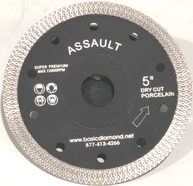 AMRBR125 ASSAULT 5" UCS SMOOTH CUT PORCELAIN BLADE