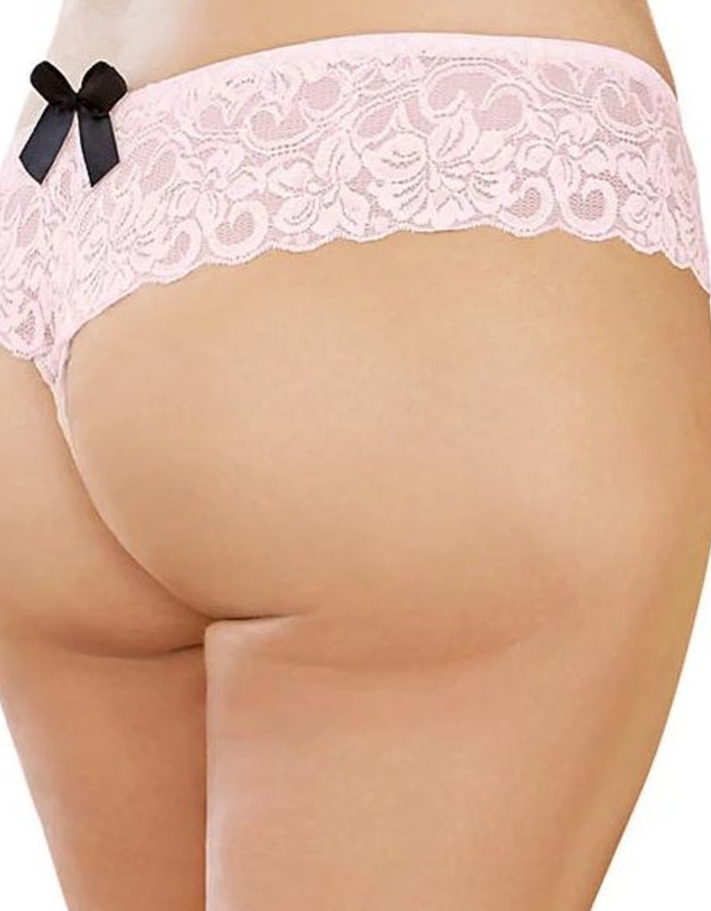 DreamGirl Lace Boyshort with Open Crotch