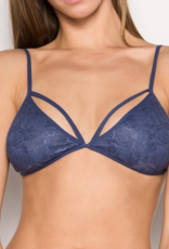Deep Periwinkle Strappy Over the Head Bralette
