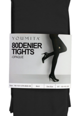 Youmita 80 Denier Black Tights - O/S
