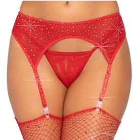 Rhinestone Garter Belt - O/S -  Leg Ave