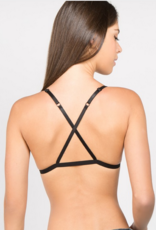 Anemone Black Lace Triangle Bralette with Criss Cross Back - anemone 4607BRB