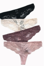 Anemone Floral Lace Front Thong