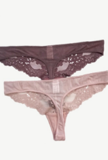 Anemone Floral Lace Front Thong