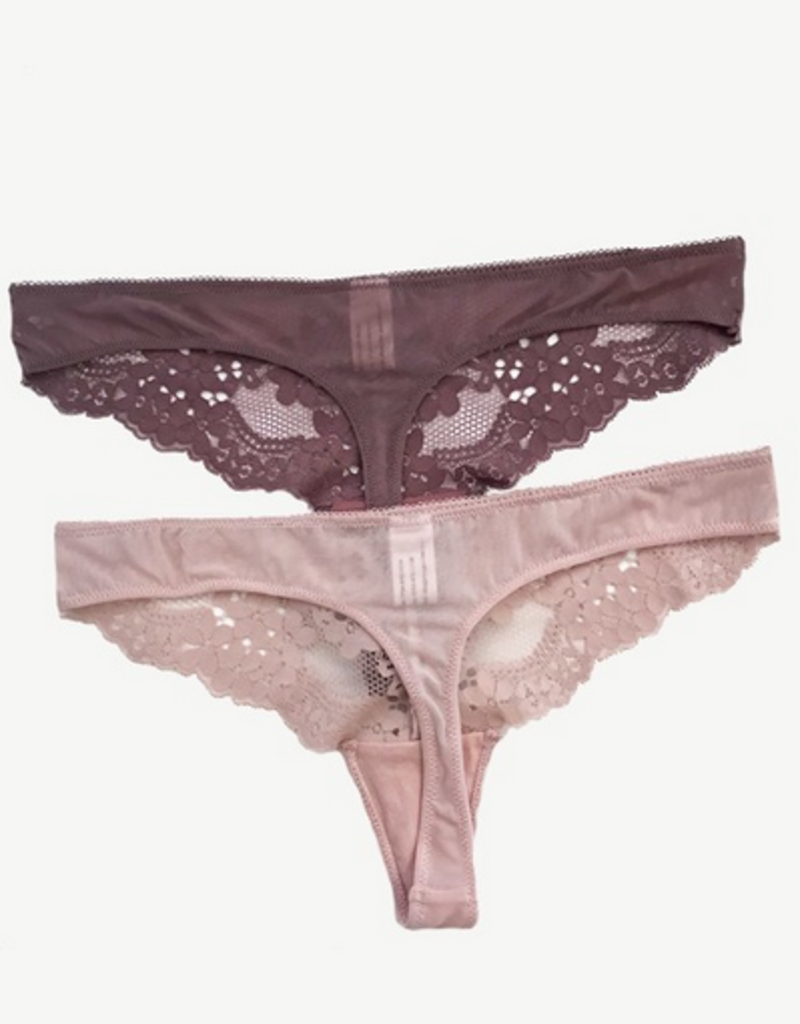 Anemone Floral Lace Front Thong