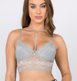 Anemone Longline Lace Bralette with Removable Strap