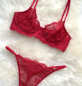 All Lace Amour Cross Dye Adjustable Gstring