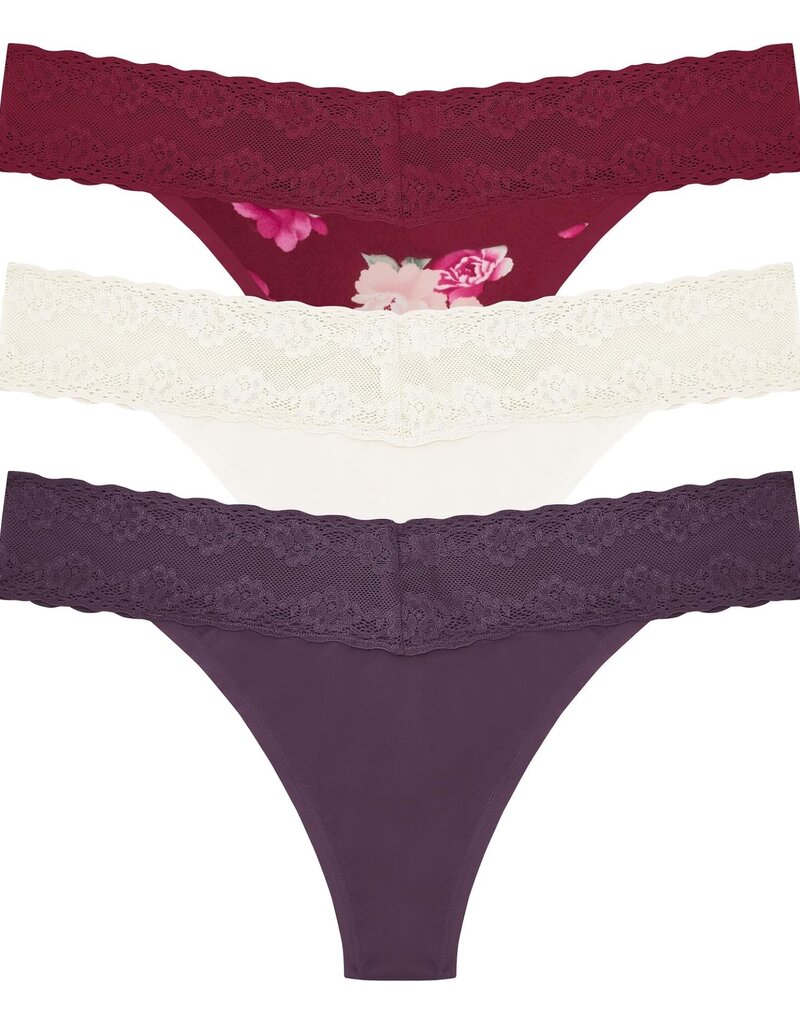 Natori Natori O/S Bliss Perfection  Seamless Lace Band Thong