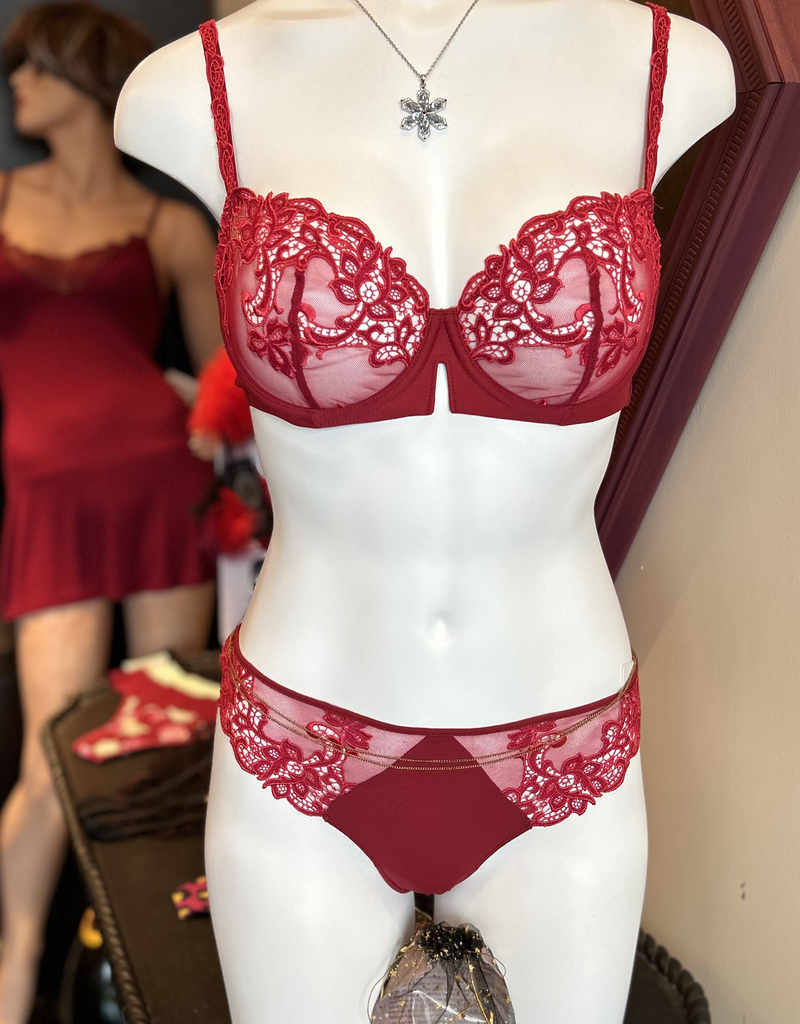 Simone Perele Saga Lace Embroidered Demi Bra - SP
