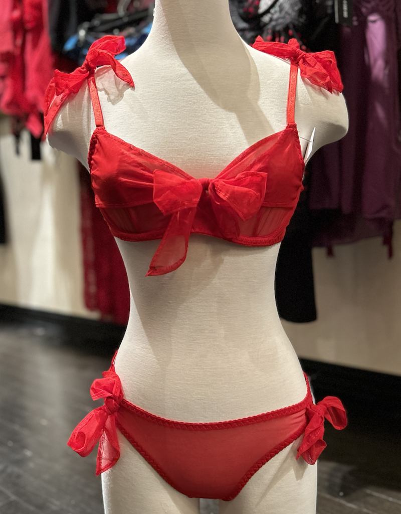 Lingerie By Coco Seductive Scarlet Bow Set - 2 Piece Set