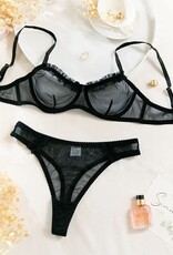 Lingerie By Coco Whisper Sheer Black 2 Piece Set