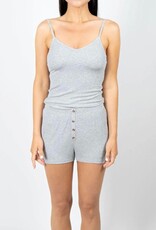 Aspen Dream Ribbed Cami w Shelf Bra & Shorts TWO PIECE SET