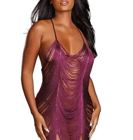 DreamGirl Fringe Babydoll and Thong - Dreamgirl 10102
