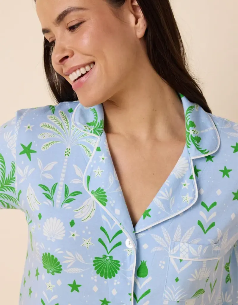 The Cat's Pajamas Pima Cotton Tee and Short Pj Set