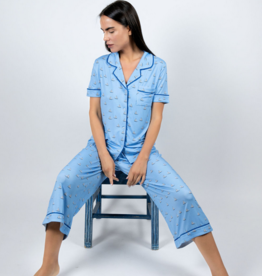 Aspen Dream Bamboo SS & cropped Pant capri PJ Set- Jolene