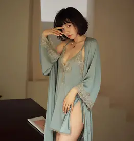 Lingerie By Coco Madeline 3pc Nightgown Robe Set - Coco