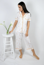 Aspen Dream Bamboo SS & cropped Pant capri PJ Set- Jolene