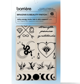 Barriere Brains & Beauty Vitamin Patch 6pk- Black Mystical Print