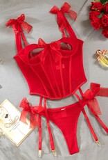 Lingerie By Coco Midnight Tease Bow Corset - coco