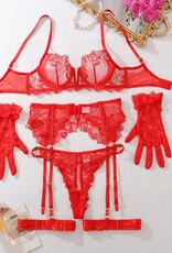 Lingerie By Coco Midnight Bloom Lace 7 piece Set