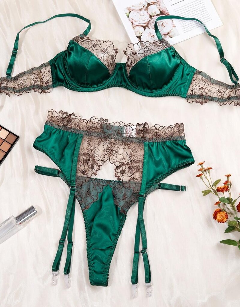 Lingerie By Coco Emerald Envy 3 Piece Set