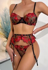 Lingerie By Coco Scarlet Petals 3 pc Set Coco
