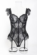 Lingerie By Coco Maison de Minuit Lace Gartered Teddy - Coco