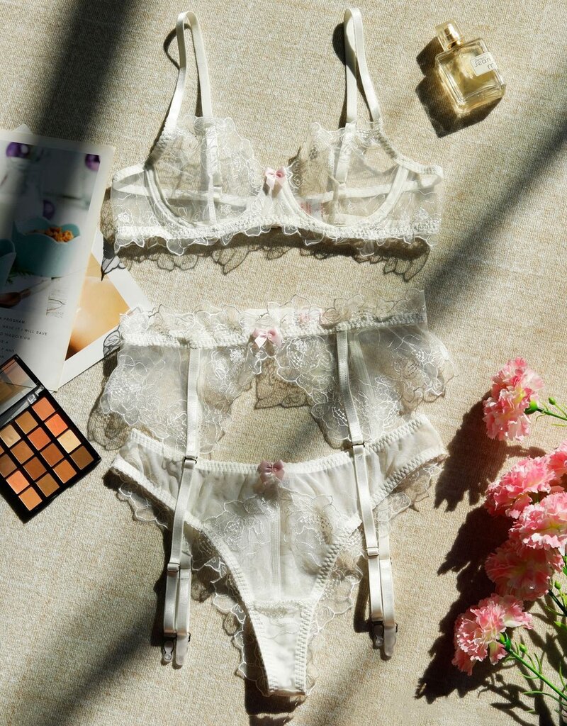 Lingerie By Coco Moonlite Embroiderd 3 pc set - coco