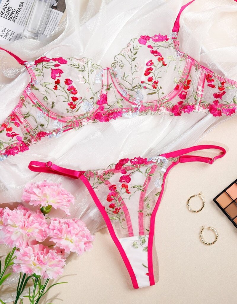 Lingerie By Coco Wild Bloom Embroidered Set