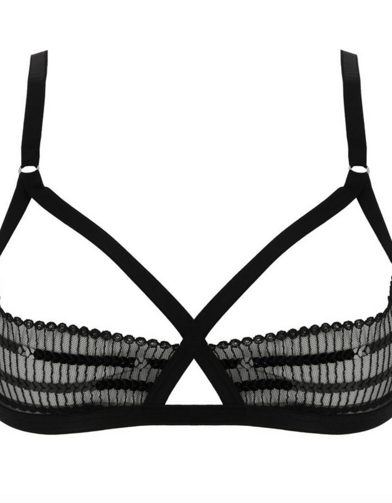 Implicite Implicite Guilty Open Frame Sequin 1/4 Cup Nonwire Bra