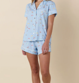 The Cat's Pajamas Pima Cotton Tee and short Pj Set