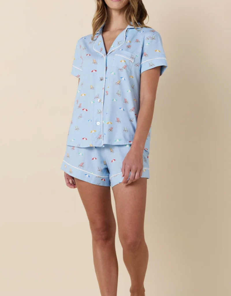 The Cat's Pajamas Pima Cotton Tee and Short Pj Set