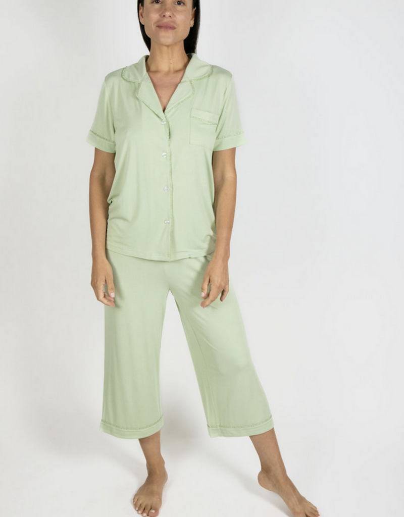 Aspen Dream Bamboo SS & cropped Pant capri PJ Set- Jolene