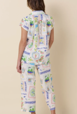 The Cat's Pajamas Cats Pajamas Luxe Pima Woven Capri & Tee