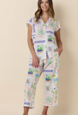 The Cat's Pajamas Cats Pajamas Luxe Pima Woven Capri & Tee